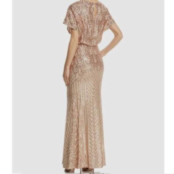BETSY & ADAM | Sequin Maxi Gown with Dolman Sleeves - Picture 1 of 15